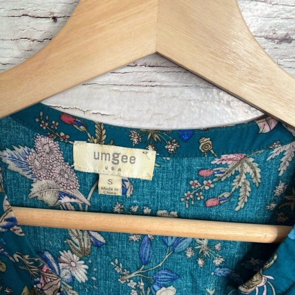 Umgee blue floral dress mini size small - Picture 7 of 7